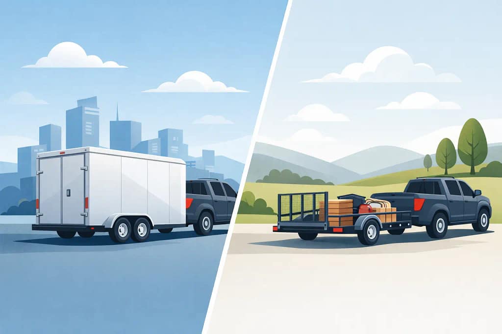 Enclosed Trailer vs Open Trailer